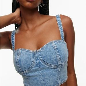 Aritzia the Denim Forum The Cecily Denim Bralette